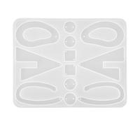 CAPASTEC 1 Pc Resin Jewelry Earring Silicone Moulds Valentine's Day Women Epoxy Moulds Making Gift Supplies DIY Craft Necklace Pendant(Geometric), 15x11cm