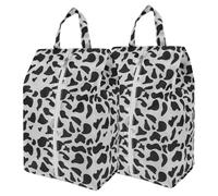 CAPASTEC 2 Pcs Borse per Scarpe da Viaggio, Borse per Scarpe alla Moda per Uomo Donna Conservazione delle Scarpe, Organizzatore Bagaglio Borsa per Scarpe Portatile, Media, Nero Bianco
