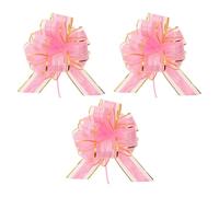 CAPASTEC 3 Pezzi Fiocco Regalo, Fiocchi da Tirare, Fiocchi per Confezionare Regali, Fiocchi Decorativi per Matrimoni Compleanni Sacchetti Regalo Cesti Regalo Rosa