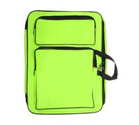 CAPASTEC Borsa per il trasporto di portfolio artistico, borsa per blocco da disegno, borsa per tavolozza, colori, pennelli, verde fluorescente
