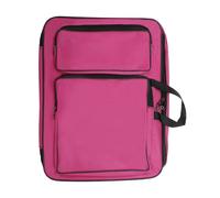 CAPASTEC Borsa per il trasporto di portfolio artistico, borsa per materiale da disegno, borsa per tavolozza, colori e pennelli, rosa rossa