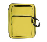 CAPASTEC Borsa per il trasporto di portfolio artistico, borsa per tavolozza, colori, pennelli, giallo