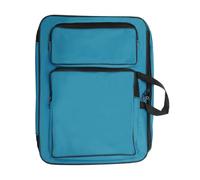 CAPASTEC Borsa per il trasporto di portfolio artistico, borsa portatile per blocco da disegno, borsa per tavolozza, colori e pennelli, blu lago
