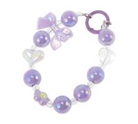 CAPASTEC Bretelle Per Borse, Fiocco Cuore Fiore Con Fermaglio Rotondo, Catena Estensione Per Borse, Bretelle Sostitutive Per Borsette, Viola, 1 Pezzo