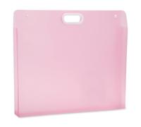 CAPASTEC Cartella portadocumenti per opere d'arte, cartella portadocumenti in PP con manici, custodia impermeabile per disegni, schizzi e fotografie, 33x28 cm, rosa chiaro