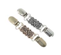 CAPASTEC Clip per Cardigan, Elegante e Pratico, Clip per Maglioni, Spilla per Colletto, Clip per Abiti, Mantieni il Tuo Outfit al Posto, Tono Argento, Tono Oro, 2 Pezzi