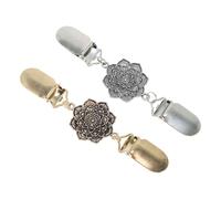 CAPASTEC Clip per Cardigan, Elegante e Pratico, Clip per Maglioni, Spille per Colletto, Clip per Abiti, Mantieni il Tuo Outfit al Posto Giusto, Tono Argento, Tono Oro, 2 Pezzi