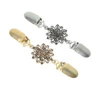 CAPASTEC Clip per Cardigan, Elegante Pratico, Clip per Maglioni, Spilla per Colletto, Clip per Abiti, Mantieni il Tuo Outfit al Posto, Tono Argento, Tono Oro, 2 Pz