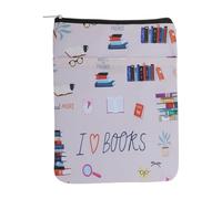 CAPASTEC Copertina Libro Protettiva Con Cerniera Lavabile Rosa | Dimensioni 28x21 Cm, Tasca 20x21 Cm, Protegge Da Graffi E Umidità, Chiusura Liscia, Per Amanti Dei Libri.