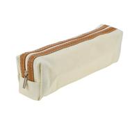 CAPASTEC Custodia per Matite e Penne, Portapenne, Astuccio in Tela, Borsa per Articoli di Cancelleria Portatile, Borsa di Stoccaggio con Zip, Forniture di Cancelleria per Ufficio, Beige