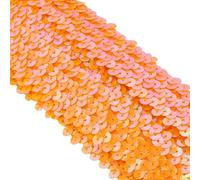 CAPASTEC Nastro A Sequins, Tre File Di Decorazione A Sequins, Per Decorazione Regalo Fai Da Te, Arancione Giallo