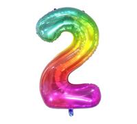 CAPASTEC Palloncino colorato da 40 pollici Numero 2 Palloncino ad elio Grande palloncino numerico per decorazioni di compleanno per ragazze e ragazzini Festa di anniversario