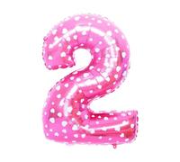 CAPASTEC Palloncino rosa 32 pollici Numero 2 Palloncino ad elio Grande palloncino numerico per decorazioni di compleanno per ragazze e ragazzini Festa di anniversario