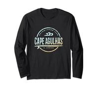 Cape Agulhas Sudafrica - Retro Cape Agulhas Vintage Surf Maglia a Manica