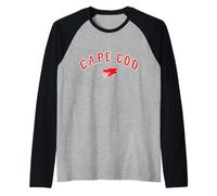 Cape cod Boston Massachusetts Baseball Logo Abbigliamento Maglia con Maniche Raglan