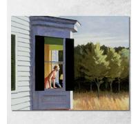 Cape cod Morning Mattina A Cape cod Edward Hopper, eho7 Quadro Stampato su Tela Fine Art, Intelaiato Pronto da Appendere, assemblato a Mano, 75x60 cm