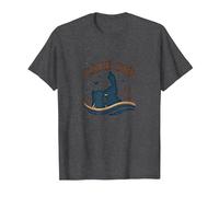 Cape cod Nautico Notte Scena Costiera Maglietta, Uomo, Grigio Scuro, XL