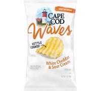Cape Cod Waves Patatine fritte, taglio ondulato, Cheddar bianco e panna acida, 200 ml