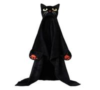 Cape con cappuccio - Mantello nero lungo per feste in costume Cosplay | Materiale morbido durevole, ideale per streghe, maghi, vampiri, eventi di uso teatrale, facile da