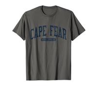 Cape Fear North Carolina NC College University Style Blu Maglietta