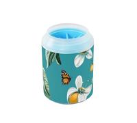 Cape Gooseberry Fruit Teal Tazza portatile per la pulizia delle zampe con spazzola morbida per massaggio piedi macchina per la pulizia per gatti e cani