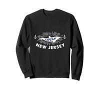 Cape May New Jersey Delfini Guardare Vintage Nautico Felpa