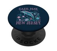 CAPE MAY NJ DOLPHIN SOUVENIR DA SPIAGGIA COLORATO PopSockets PopGrip Adesivo