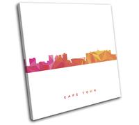 Cape Town Skyline Geometric Modern City SINGLE TELA parete arte foto stampa