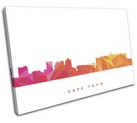 Cape Town Skyline Geometric Modern City SINGLE TELA parete arte foto stampa