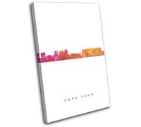 Cape Town Skyline Geometric Modern City SINGLE TELA parete arte foto stampa