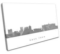 Cape Town Skyline Geometric Modern City SINGLE TELA parete arte foto stampa