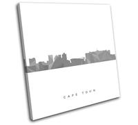 Cape Town Skyline Geometric Modern City SINGLE TELA parete arte foto stampa