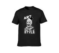 capeclain Art Never Goes out of Style Movie Art The Clown Tara Dawn Unisex 100% Cotton Short-Sleeve T-Shirts Black XXXL