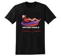 capeclain Hotter Than A Hoochie Coochie T-Shirt Alan Jackson Shirt Unisex for Men Women Tee S Unisex 100% Cotton Short-Sleeve T-Shirts Black XL