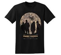 capeclain Imagine Dragons Night Visions Men's T-Shirt Unisex Graphic Printed Tee S-3Xl Unisex 100% Cotton Short-Sleeve T-Shirts Black XXL