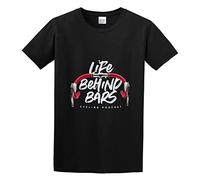 capeclain Life Behind Bars Mountain Biking Unisex 100% Cotton Short-Sleeve T-Shirts Black XXL