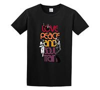 capeclain Love Peace And Soul Train Dope Hippie White Cotton Printed O-Neck 100% Cotton Short Sleeve Unisex T-Shirt L