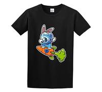 capeclain Mogui Astro Unisex 100% Cotton Short-Sleeve T-Shirts Black L