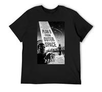 capeclain Plan 9 from Outer Space Poster By Plan 9 Unisex 100% Cotton Short-Sleeve T-Shirts Black XL