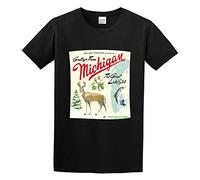 capeclain Sufjan Stevens Michigan Unisex 100% Cotton Short-Sleeve T-Shirts Black S