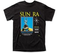 capeclain Sun Ra Standard Vintage Style Unisex 100% Cotton Short-Sleeve T-Shirts Black XXL