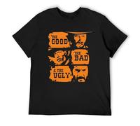 capeclain The Good The Bad & The Ugly Hoody Spaghetti Western Movie UK Post Unisex 100% Cotton Short-Sleeve T-Shirts Black XXL