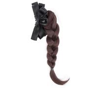 Capelli alti a coda di cavallo con fiocchi a farfalla e clip per artigli per donne Girl Everyday Wear Braid Ponytail Extension Clip su treccia estensione