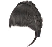 Capelli anteriori Cava Cirche, fasciatura dei capelli anteriori, fascia con frangia, soffice scoppi finti anteriori, parrucca a fascia intrecciata sintetica con frangetti, estensioni dei capelli non