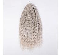 Capelli arricciati Onda d'acqua Torsione Capelli all'uncinetto Ombre Biondo 25 pollici Capelli intrecciati sintetici Onda profonda Intrecciare i capelli Estensione-T16-56C,24inches-300g