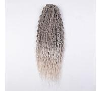 Capelli arricciati Onda d'acqua Twist Capelli all'uncinetto Ombre Biondo 25 pollici Capelli intrecciati sintetici Onda profonda Intrecciare l'estensione dei capelli-T18-56C,24inches-300g