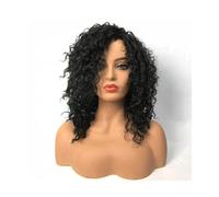 Capelli Artificiali, Parrucca corta riccia crespa pastello moda naturale morbida festa cosplay soffici parrucche morbide naturali donne ragazze uso quotidiano