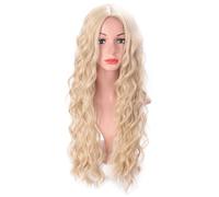 Capelli Artificiali, Parrucca ondulata lunga Capelli sintetici di alta qualità o cosplay di feste Donne Ragazze Parrucche per uso quotidiano Soffice pastello Moda Naturale Morbida