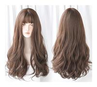 Capelli Artificiali, Parrucca ondulata lunga Parrucche Cosplay per feste di moda Traspirante Rinfrescante Moda donna Parrucche sintetiche marroni naturali blu Ragazze