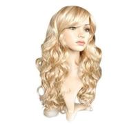 Capelli Artificiali, Parrucche bionde lunghe e ricce Moda uso quotidiano per le feste per cosplay di feste Ricci lunghi e setosi per donne e ragazze rinfrescanti